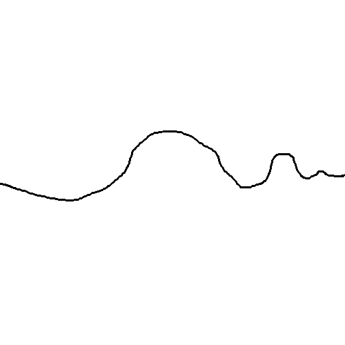 A hand-drawn line spanning the full width of the frame, passing the vertical line test