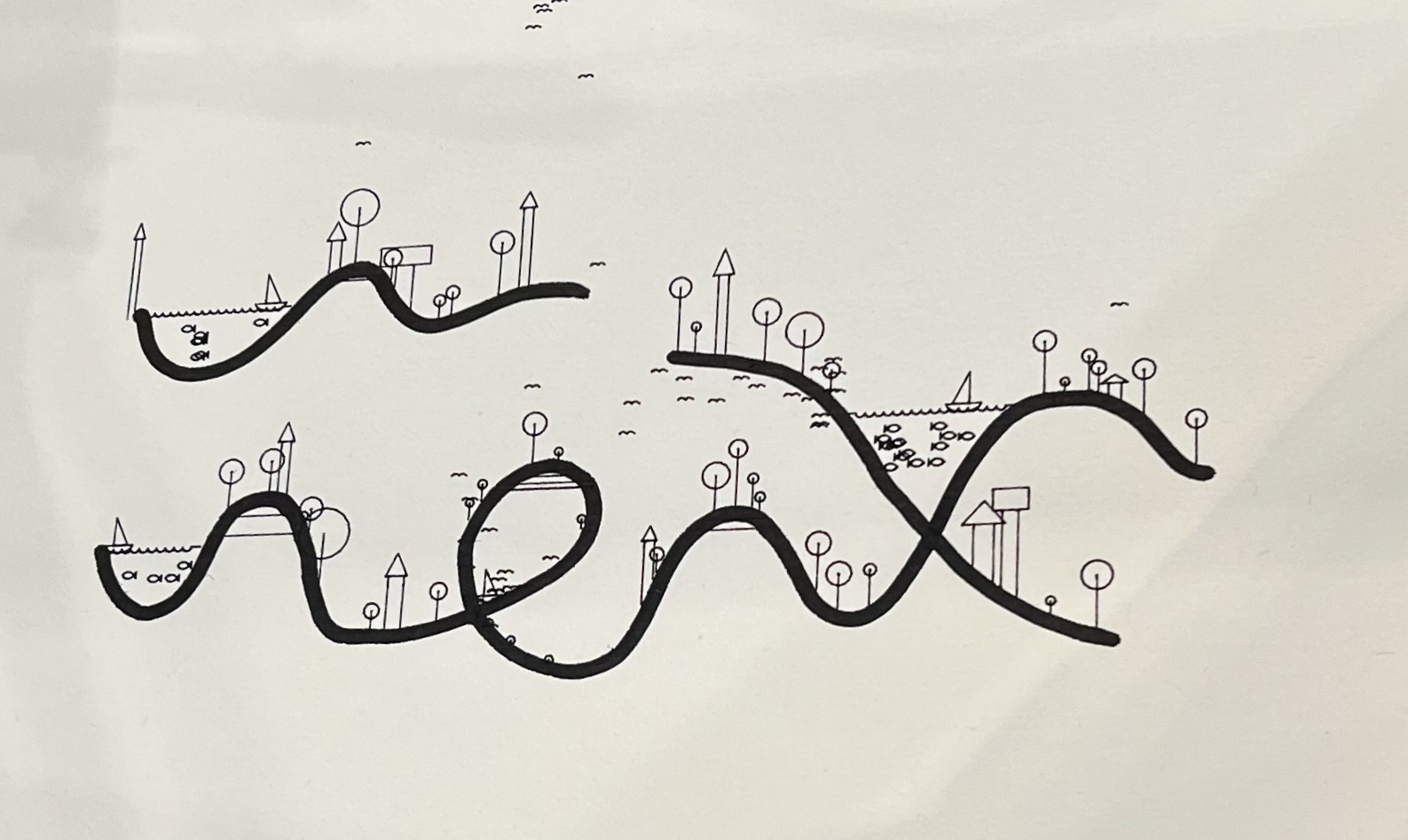 A finished collaboration on looping, self-intersecting strokes