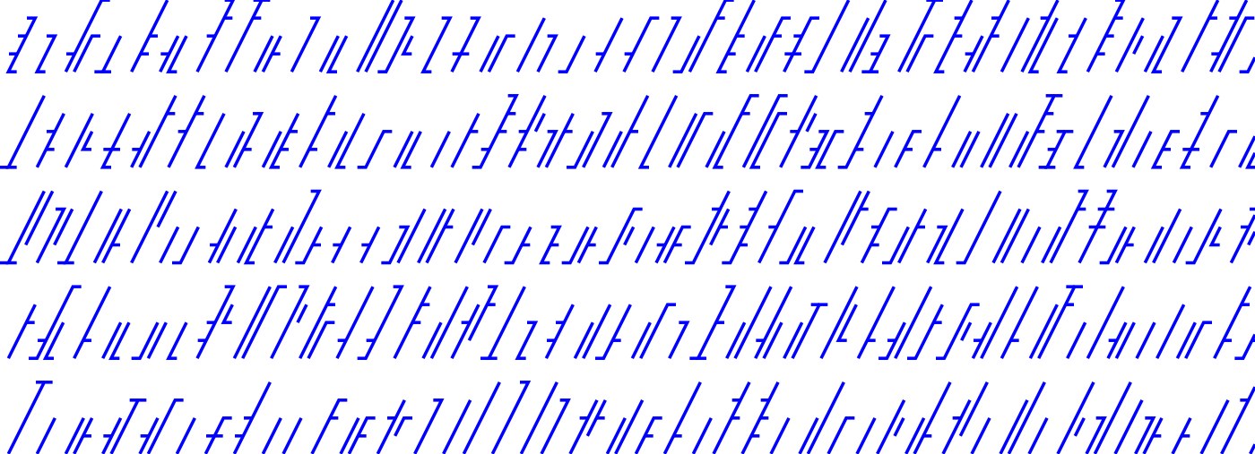 A denser run of spines, each with short horizontal ribs branching off it