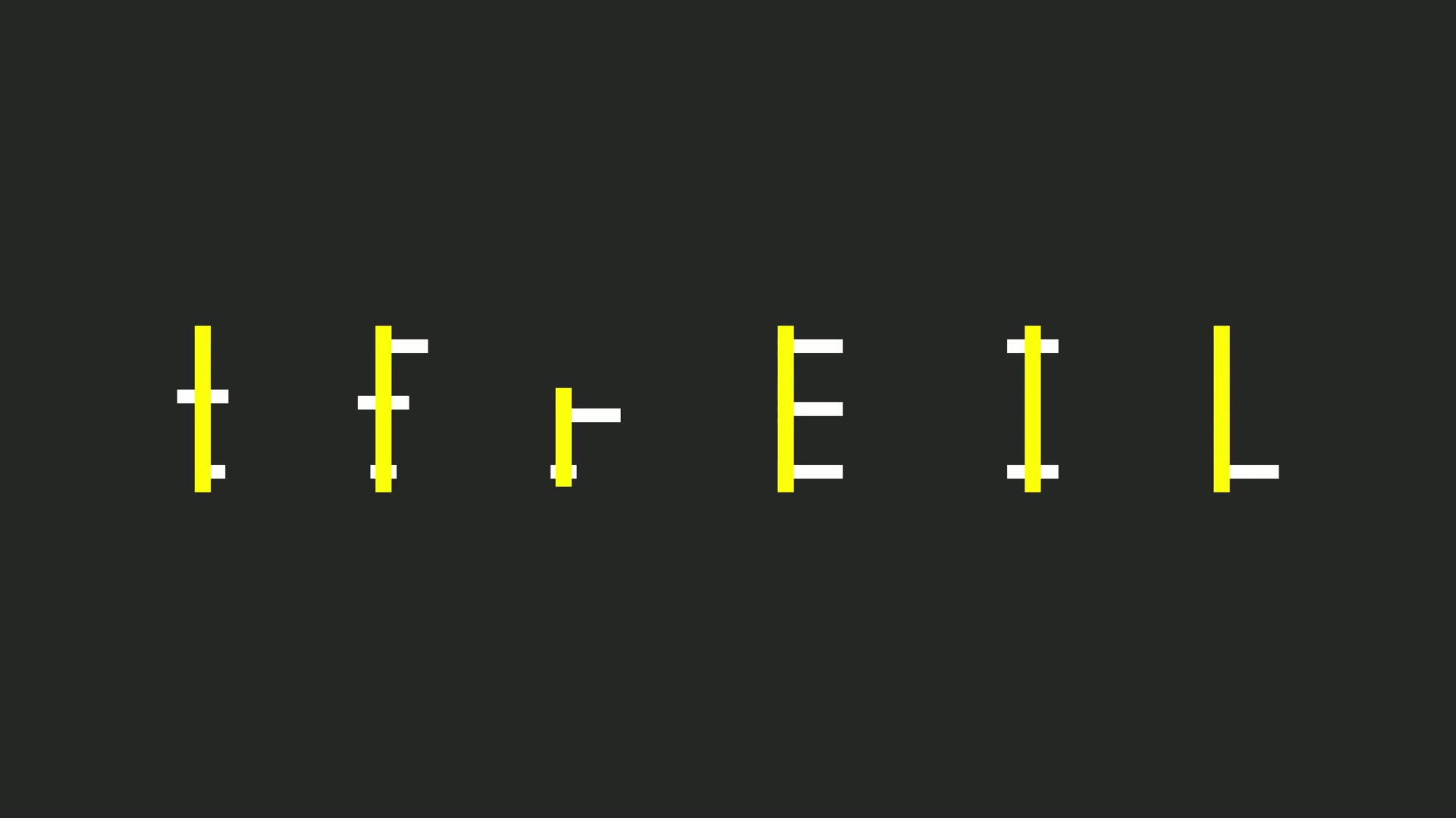 The same structures with their vertical spines highlighted in yellow
