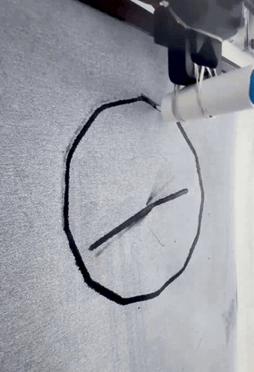 Water Clock redrawing the clock face, starting from 12:00